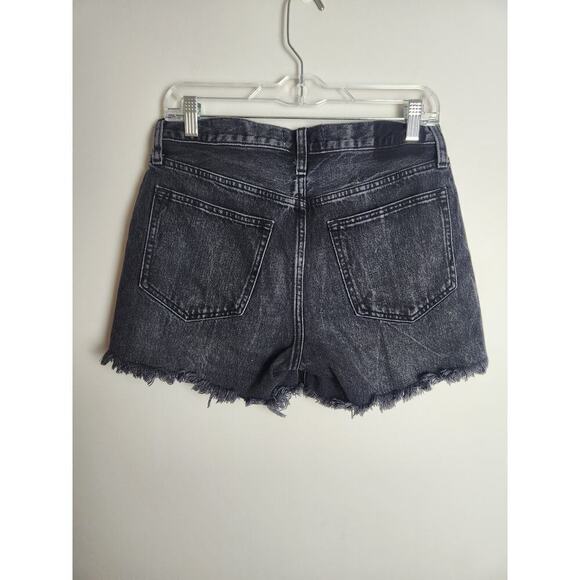 Abercrombie and Fitch Mid Rise Boyfriend short black wash sz 4/27 beach rodeo - Picture 4 of 9